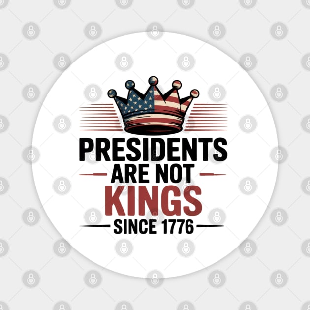 No-kings-in-america Magnet by Creatifly Graphic Tees